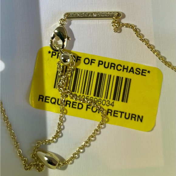 Kendra Scott Elisa Gold 14K Plated Mother of Pearl Necklace on Card w/ Dust Bag - Picture 7 of 9